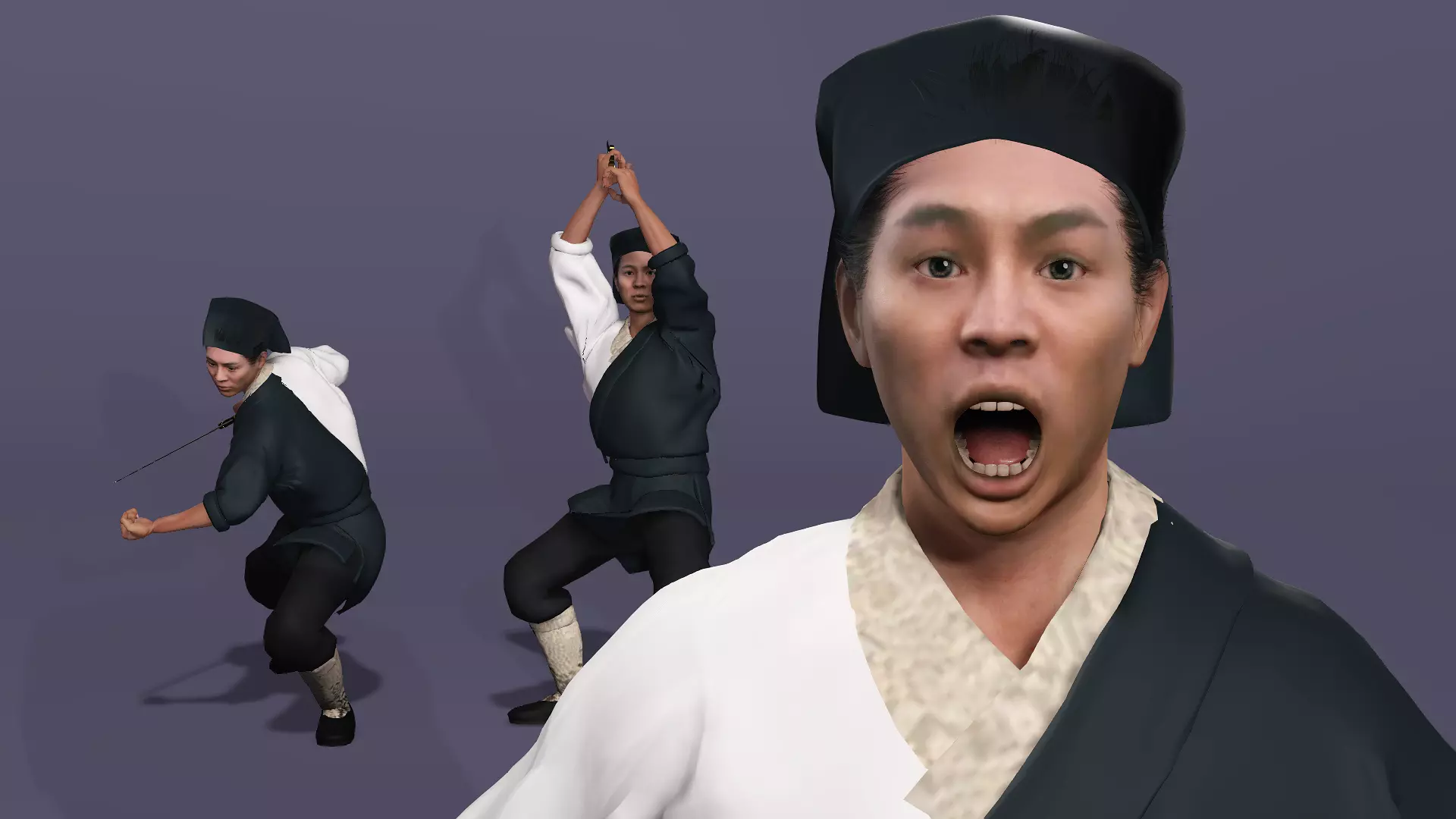 Linghu Chong from Swordsman The East Is Red Jet Li UE5 Low-poly 3D model_5