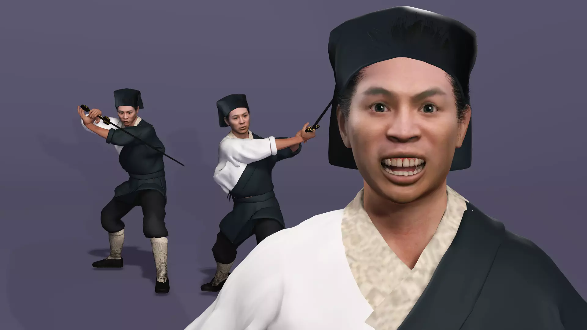Linghu Chong from Swordsman The East Is Red Jet Li UE5 Low-poly 3D model_7