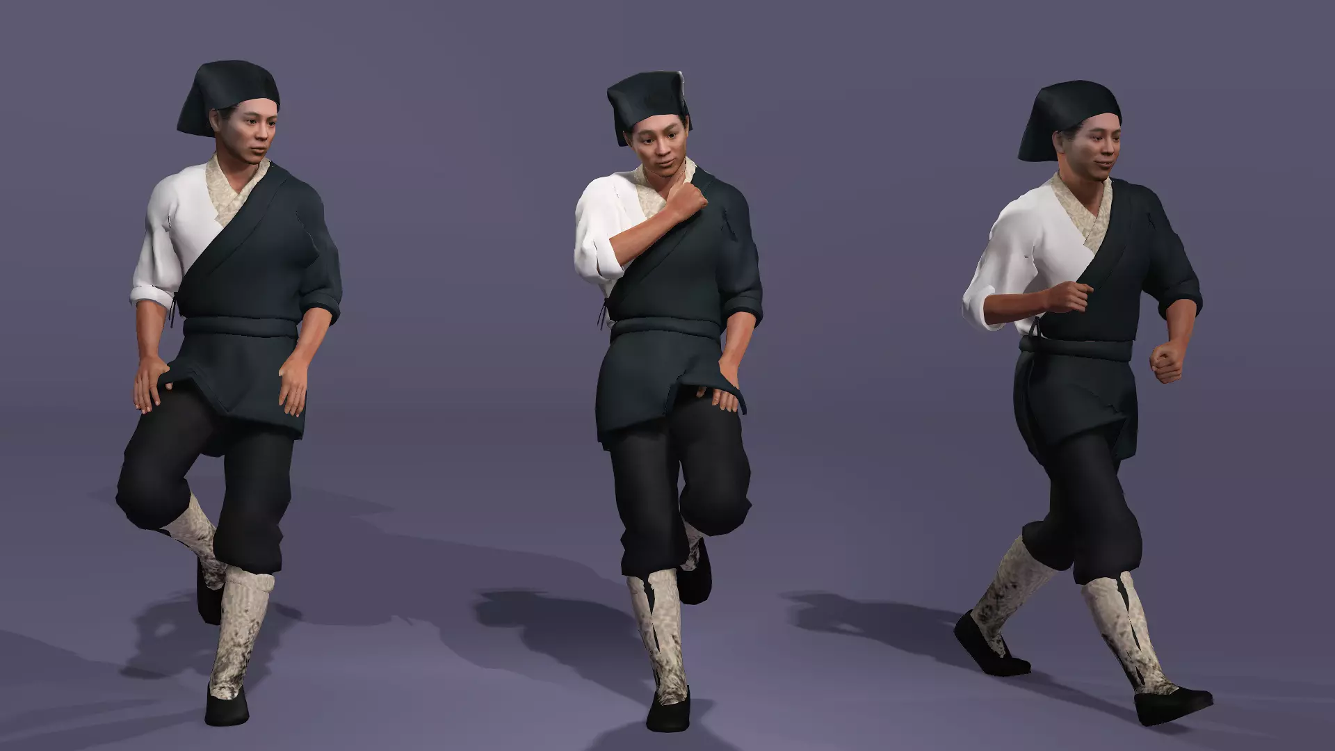 Linghu Chong from Swordsman The East Is Red Jet Li UE5 Low-poly 3D model_8