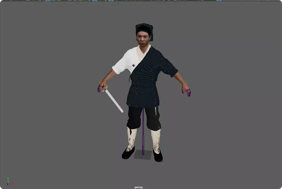 Linghu Chong from Swordsman The East Is Red Jet Li UE5 Low-poly 3D model_19