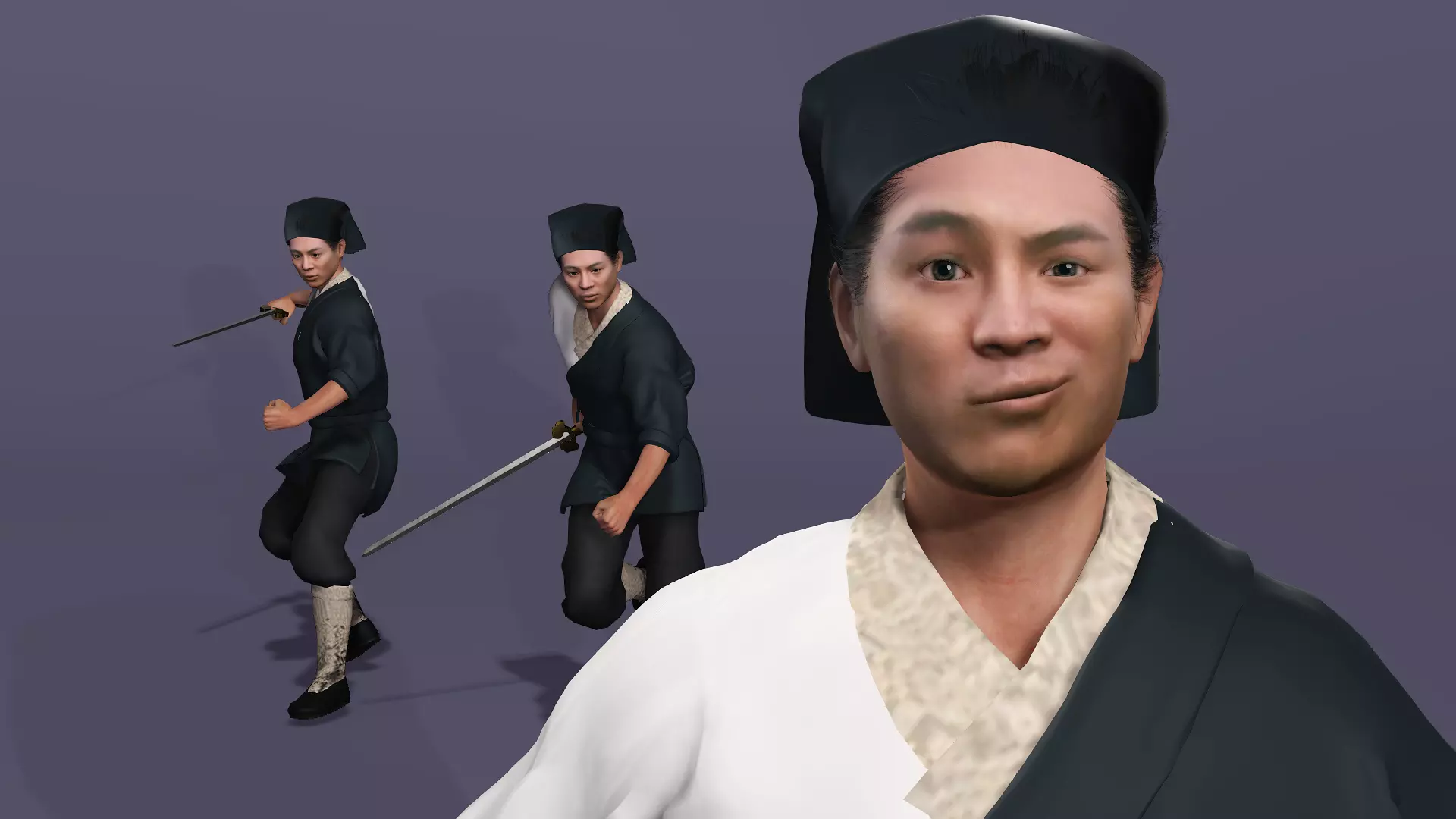 Linghu Chong from Swordsman The East Is Red Jet Li UE5 Low-poly 3D model_3
