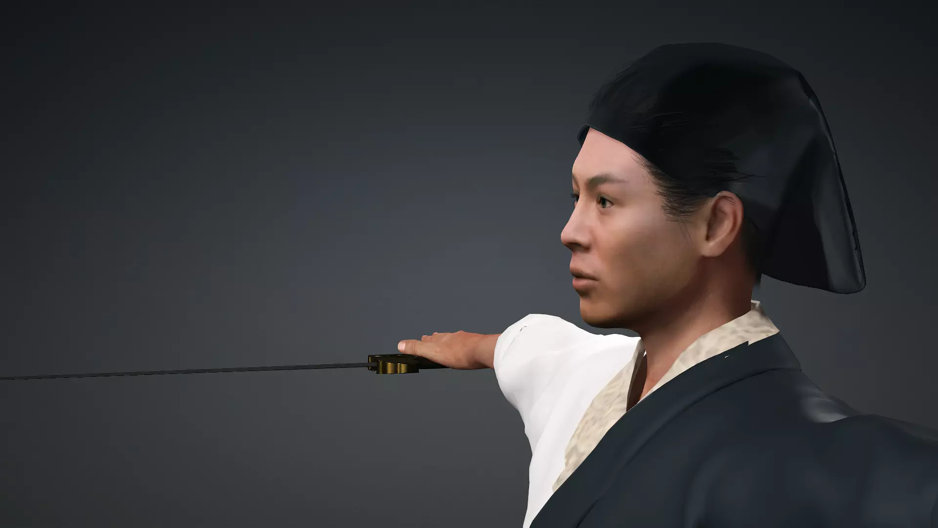 Linghu Chong from Swordsman The East Is Red Jet Li UE5 Low-poly 3D model_14