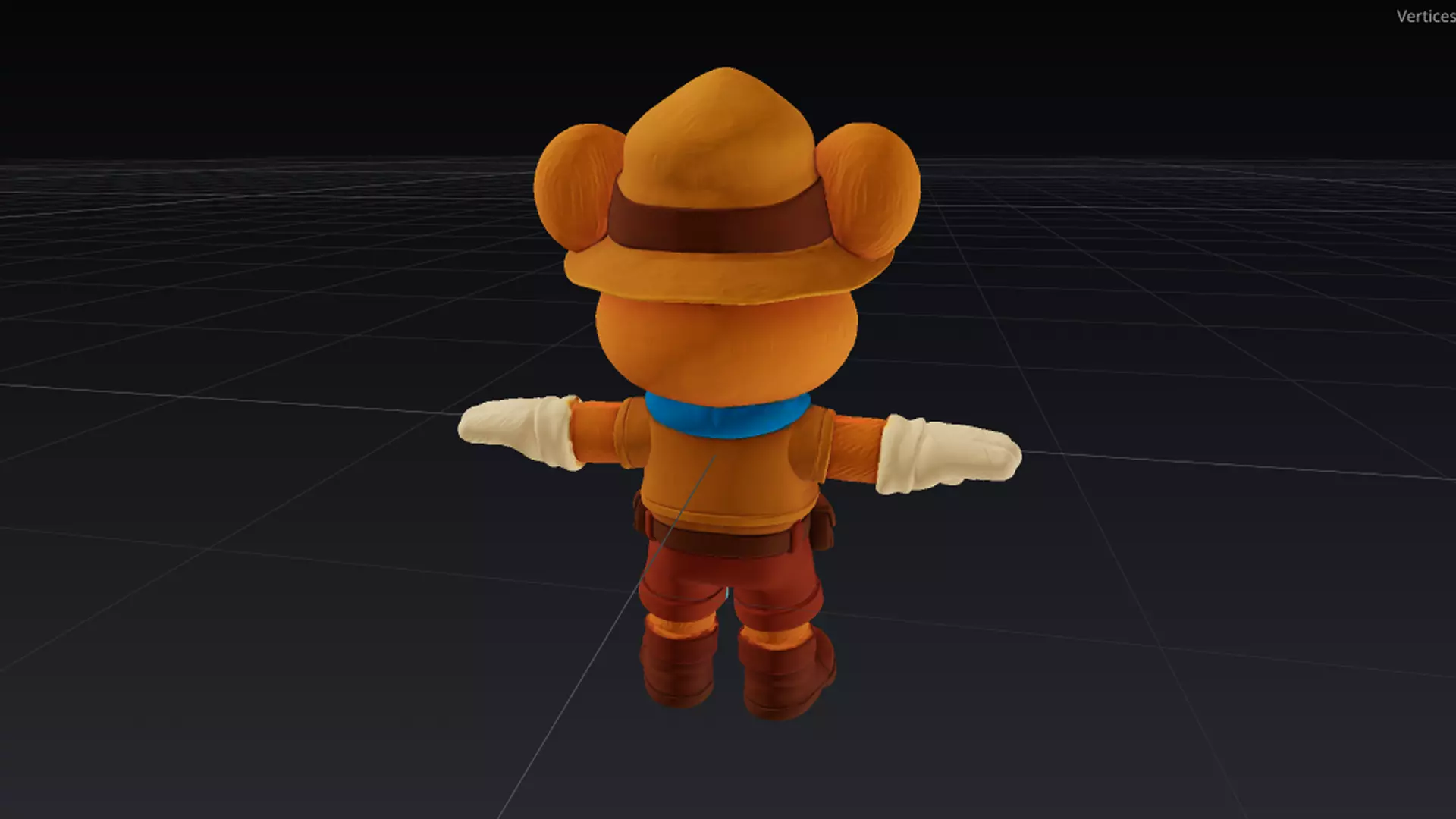 Teddy Bear Low-poly 3D model_2
