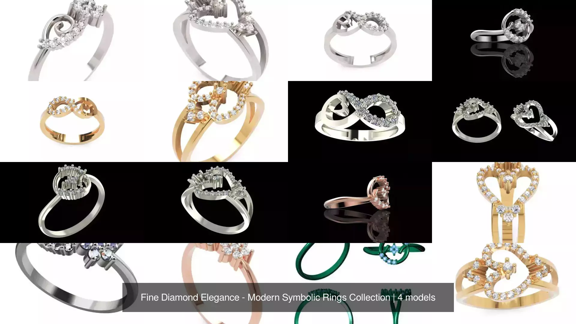 Fine Diamond Elegance - Modern Symbolic Rings Collection _0