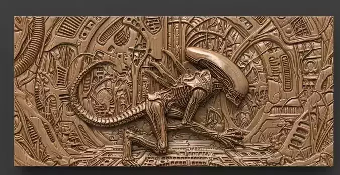 Alien CNC STL model 3D print model