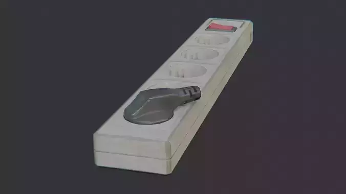 Power strip with six outlets and switch