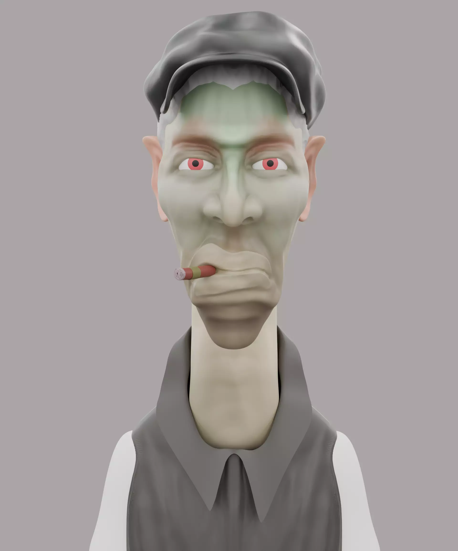 Stylized Old Man Character  Sculpted 3D Model  Games  Printing 3D print model_9