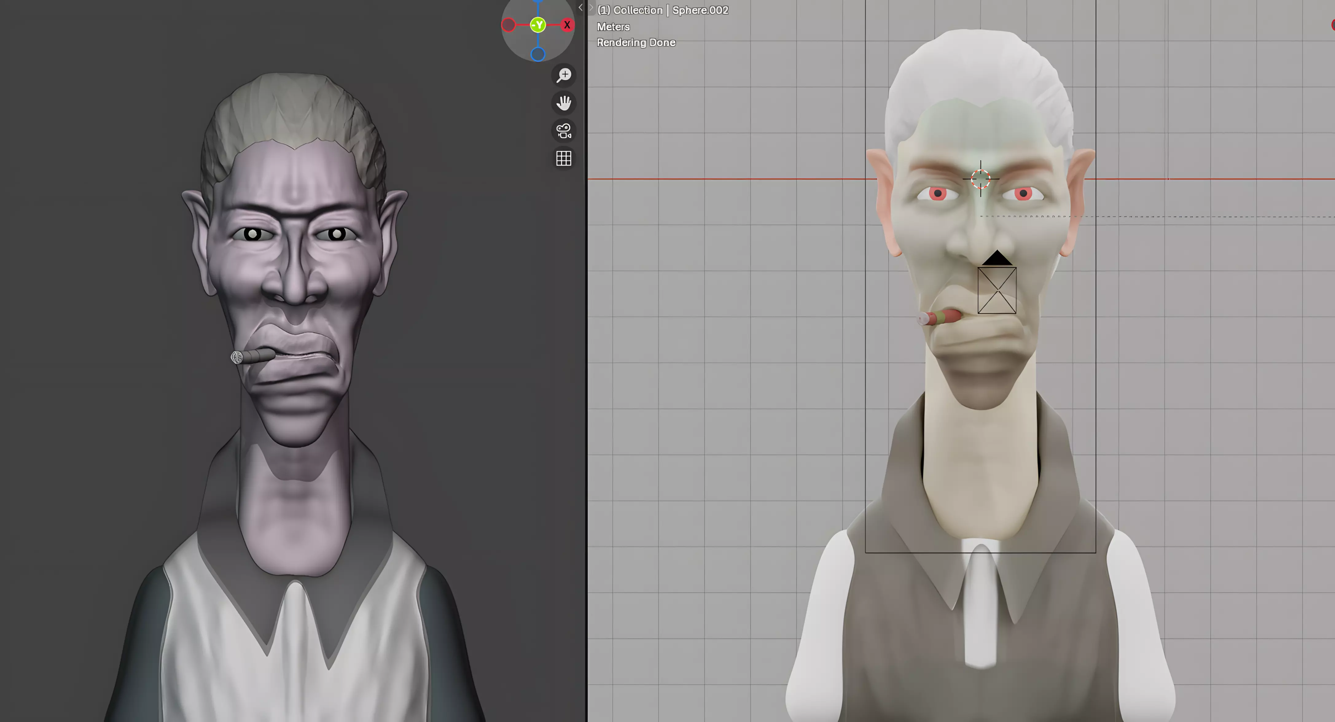 Stylized Old Man Character  Sculpted 3D Model  Games  Printing 3D print model_5