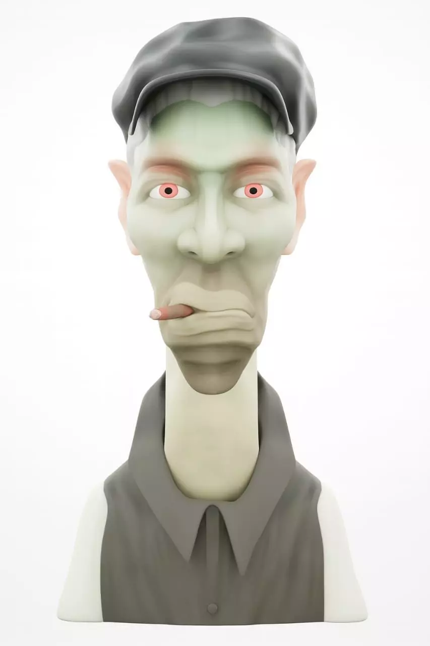 Stylized Old Man Character  Sculpted 3D Model  Games  Printing 3D print model_0