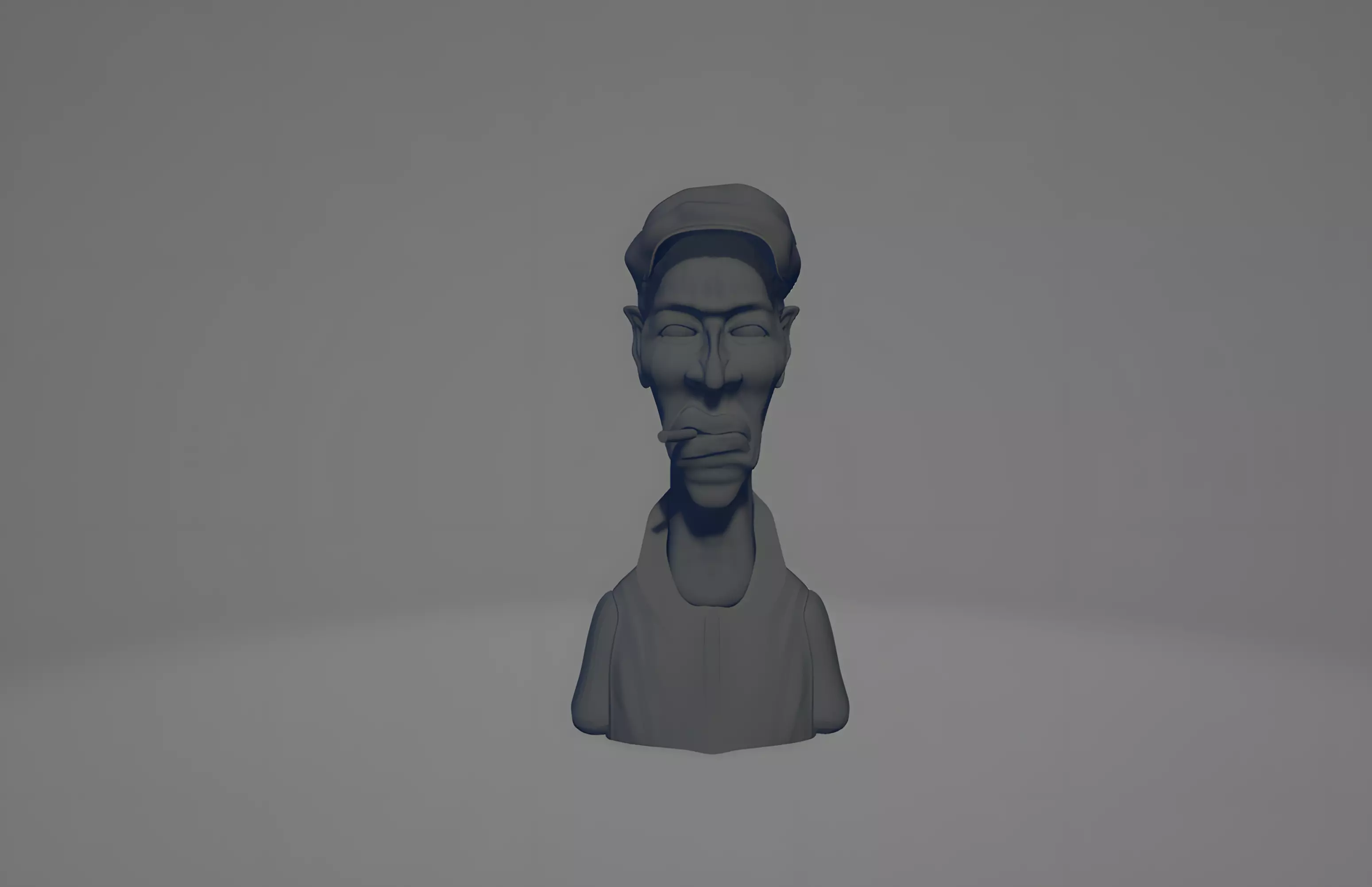Stylized Old Man Character  Sculpted 3D Model  Games  Printing 3D print model_16