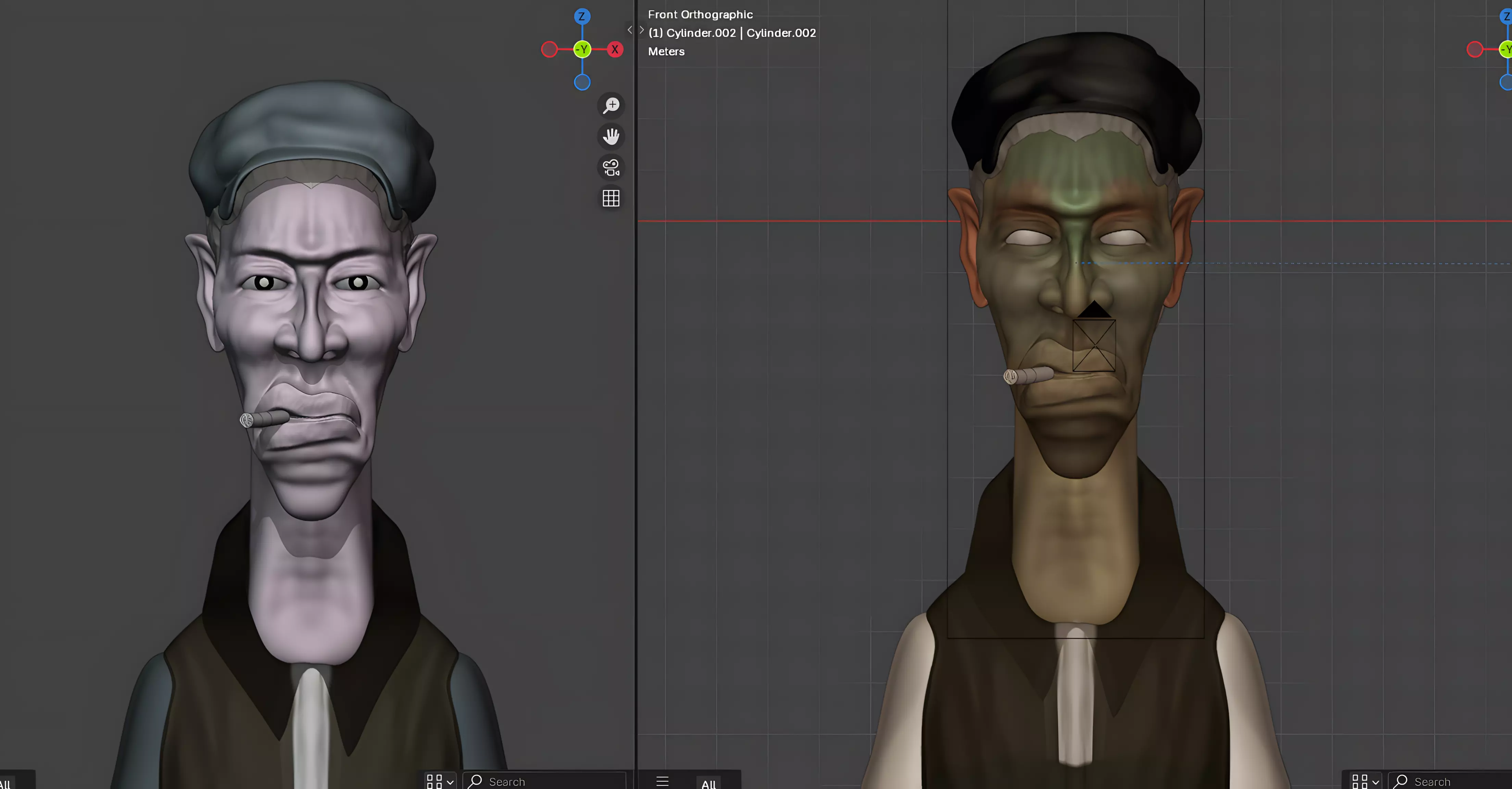 Stylized Old Man Character  Sculpted 3D Model  Games  Printing 3D print model_3