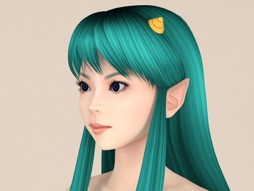 T pose nonrigged model of Lum with various outfit 3D model_2