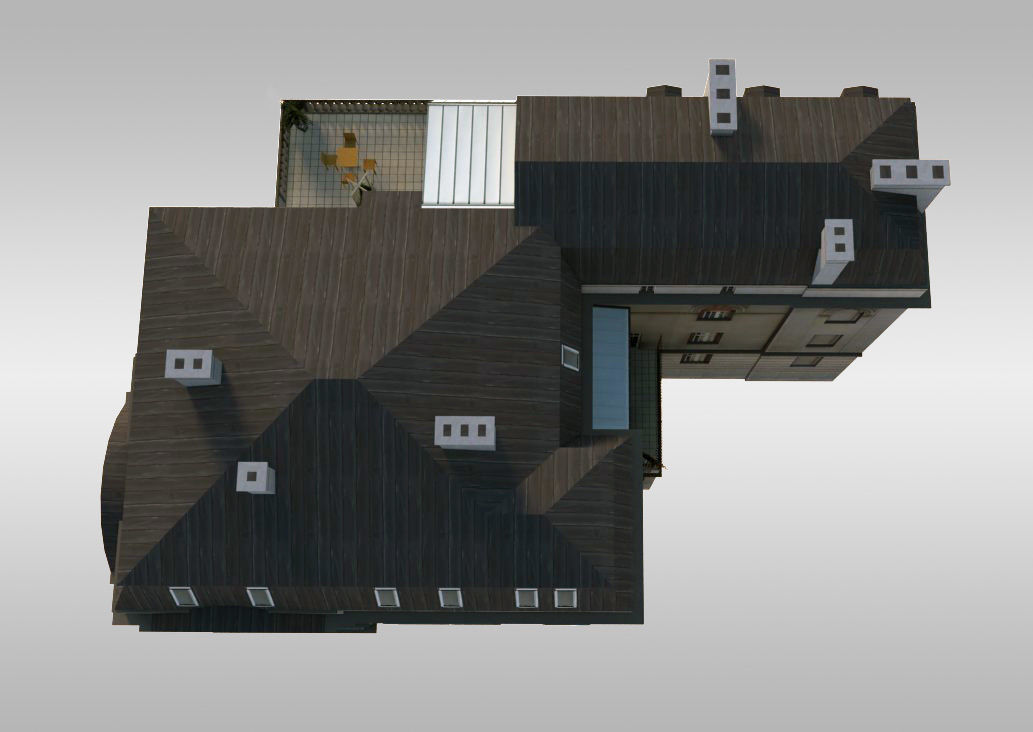 City Villa Low-poly 3D model_5