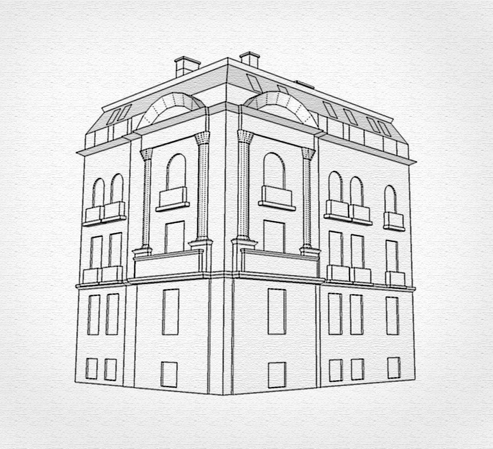 City Villa Low-poly 3D model_6