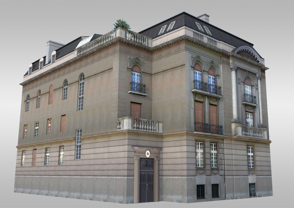 City Villa Low-poly 3D model_1