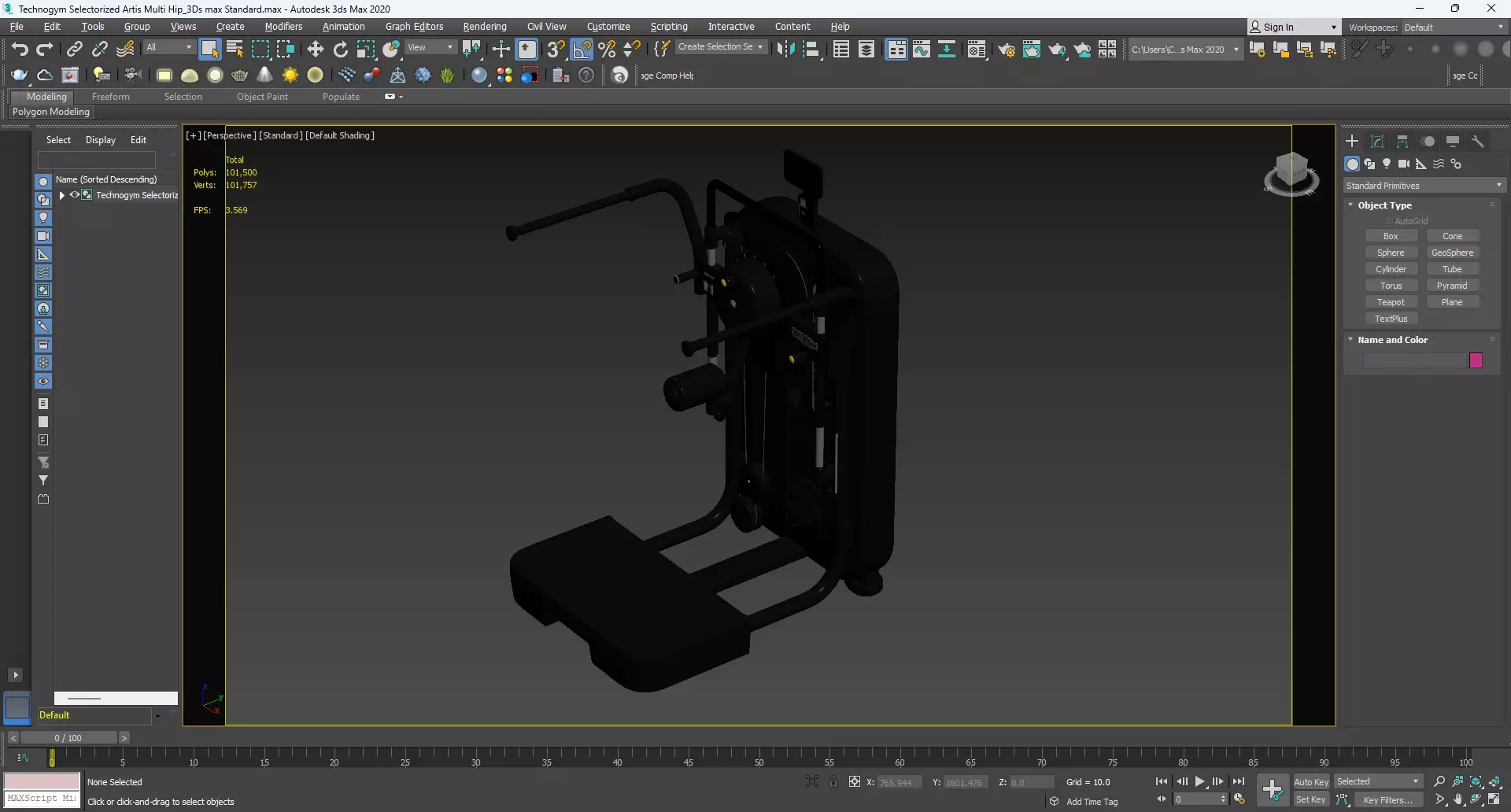 Technogym Selectorized Artis Multi Hip 3D model_12