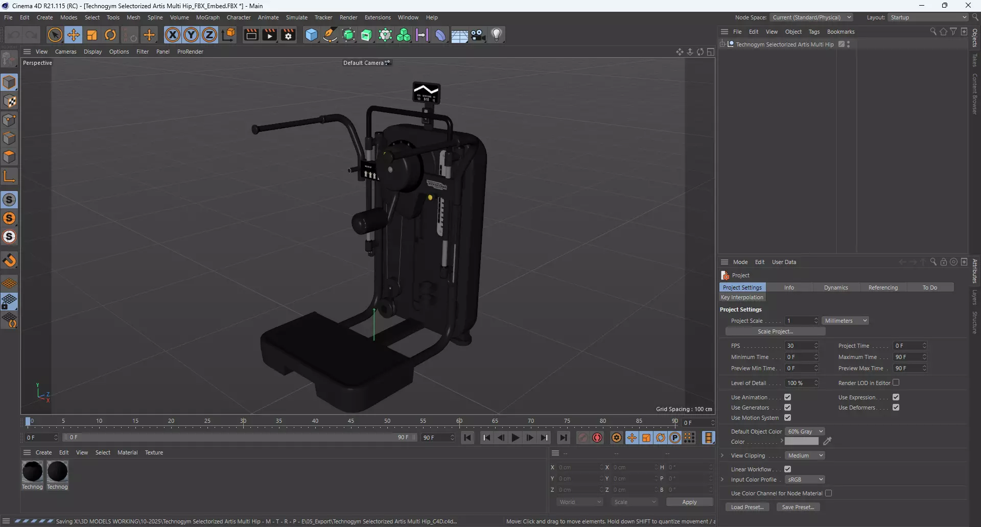 Technogym Selectorized Artis Multi Hip 3D model_11