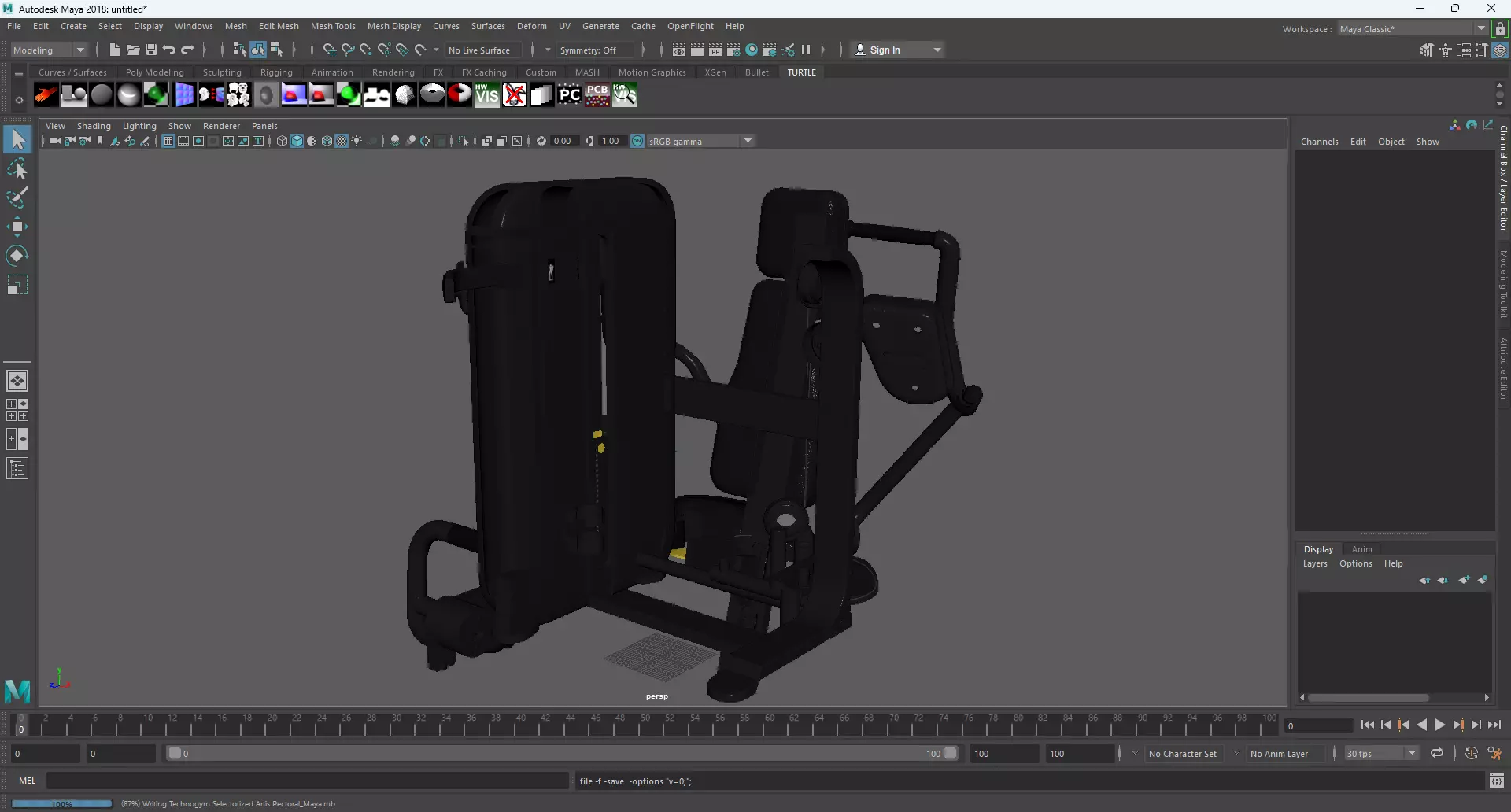 Technogym Selectorized Artis Pectoral 3D model_10