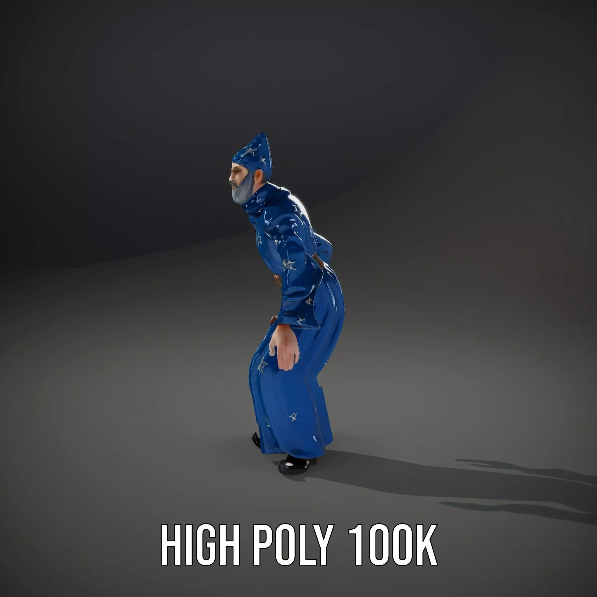 Wizard Starry Robe model pack Low-poly 3D model_10