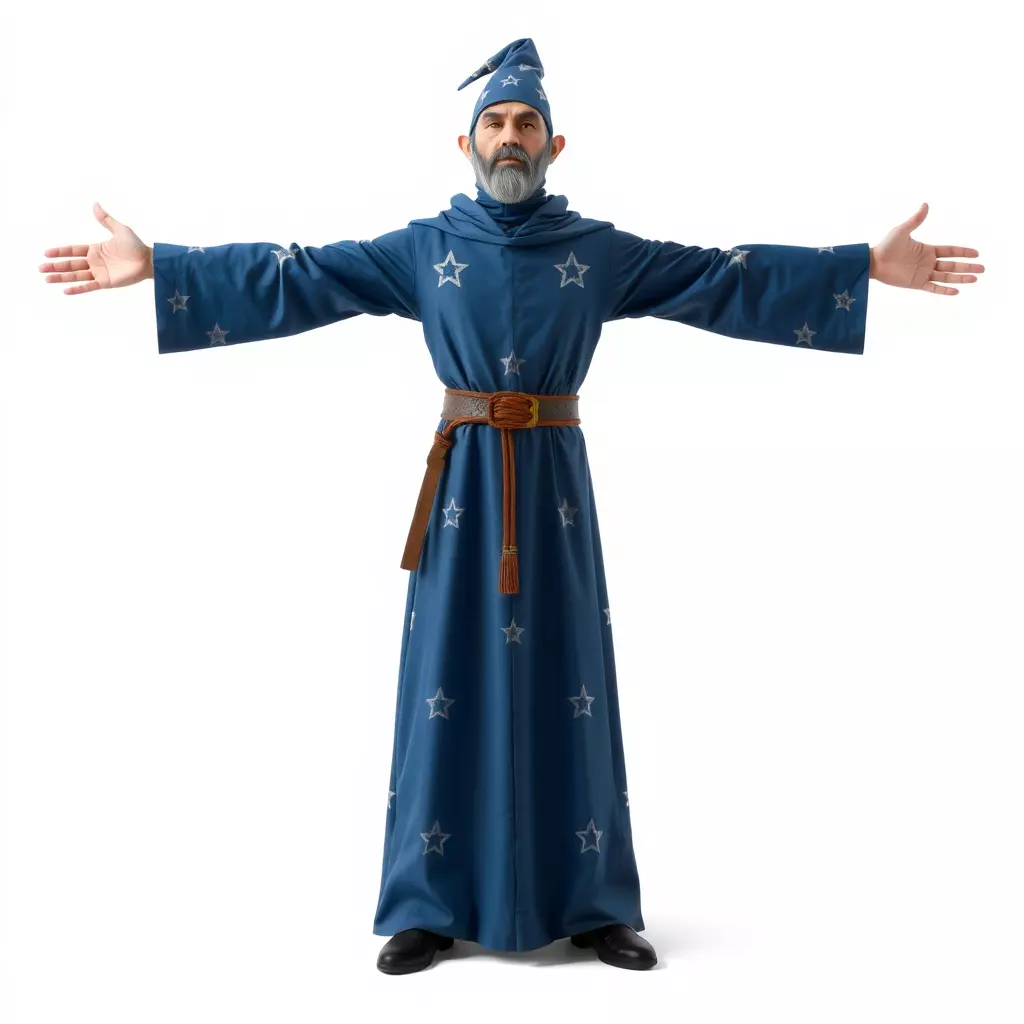 Wizard Starry Robe model pack Low-poly 3D model_2
