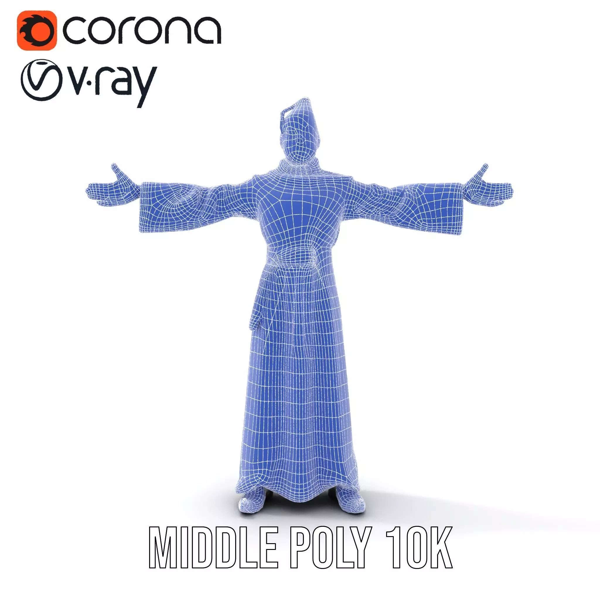 Wizard Starry Robe model pack Low-poly 3D model_23
