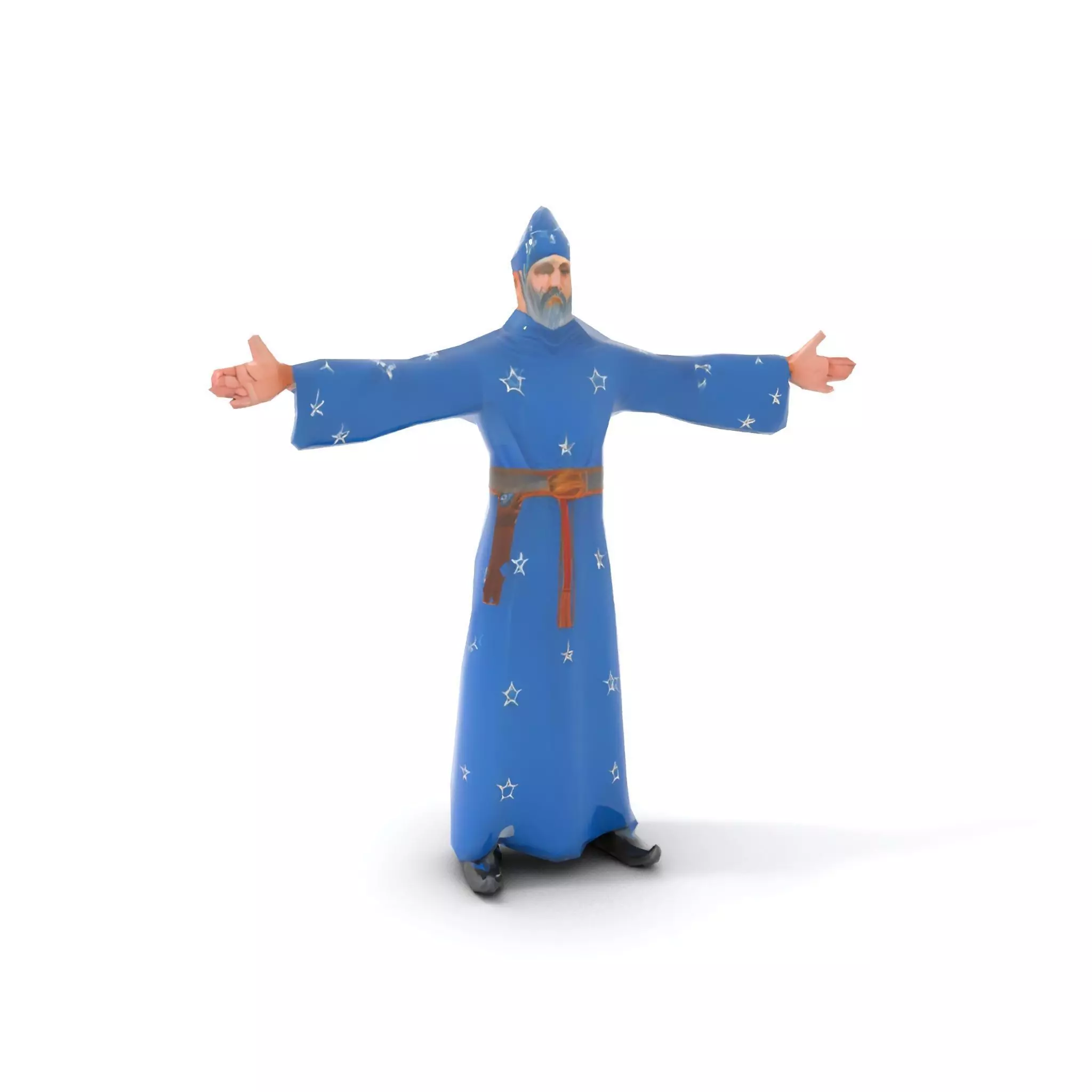 Wizard Starry Robe model pack Low-poly 3D model_7
