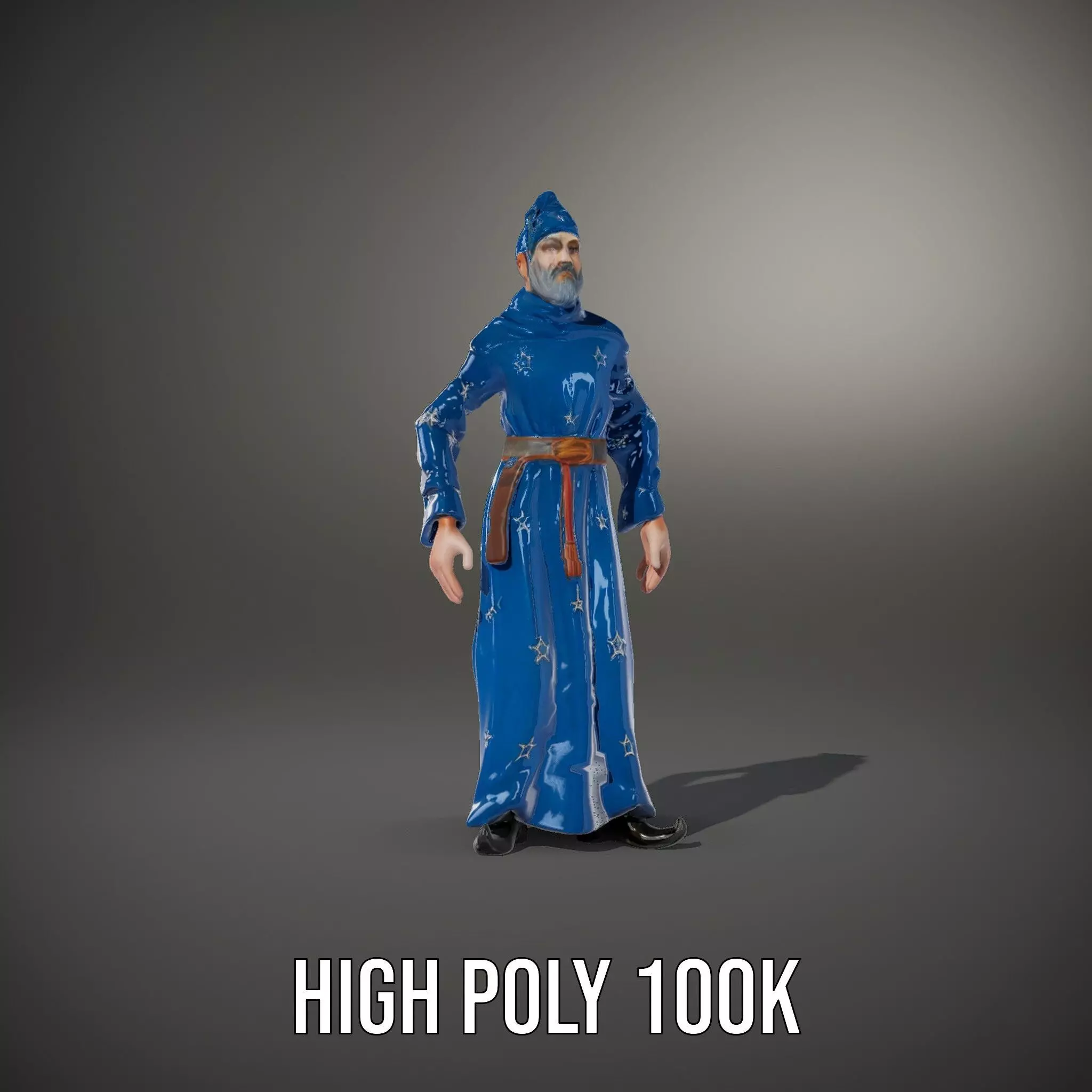 Wizard Starry Robe model pack Low-poly 3D model_8