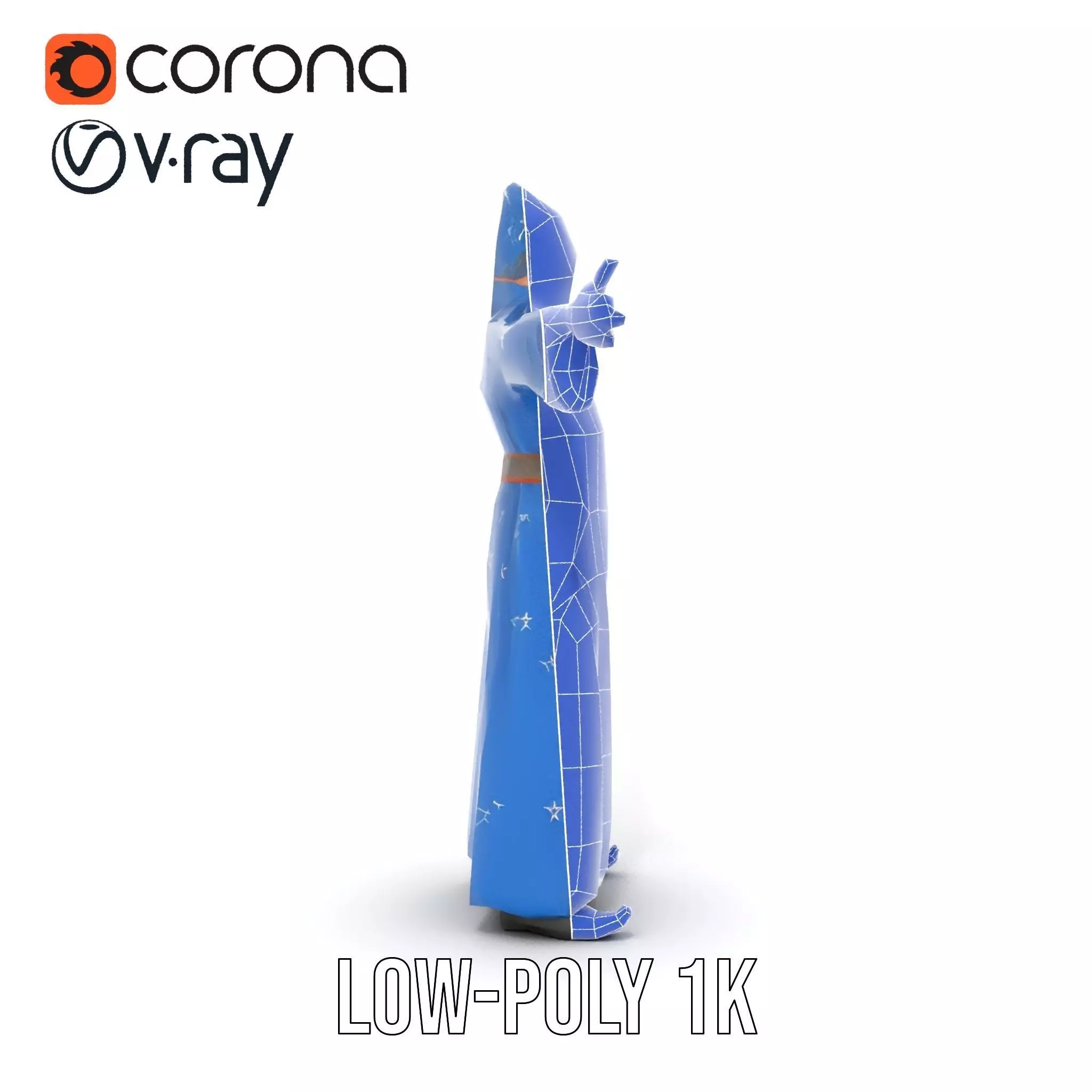 Wizard Starry Robe model pack Low-poly 3D model_24