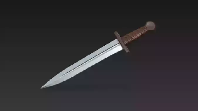 Classic Medieval Dagger 3D Model