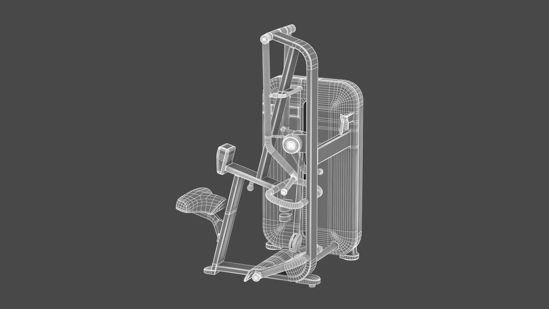 Technogym Selectorized Artis Rear Delt Row 3D model_15