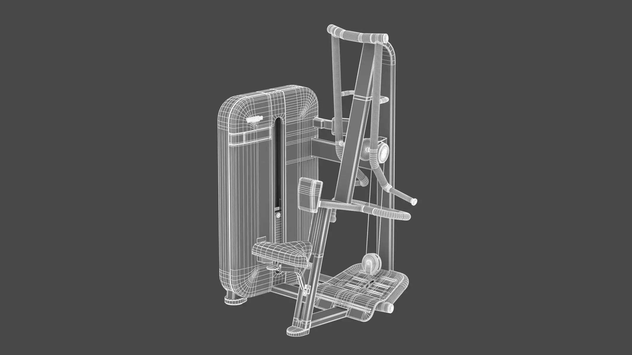 Technogym Selectorized Artis Rear Delt Row 3D model_1