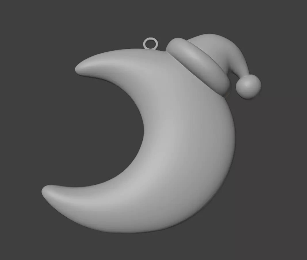 Jolly Crescent Moon 3D print model_2