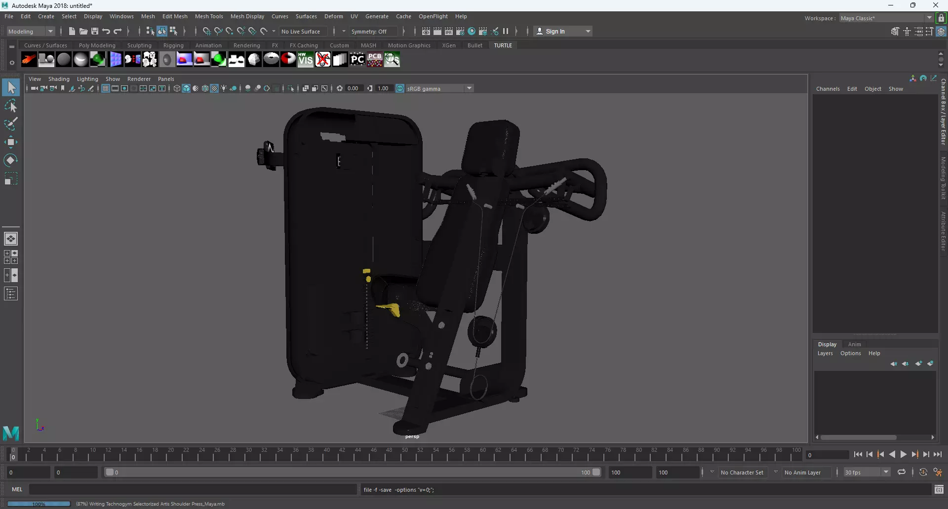 Technogym Selectorized Artis Shoulder Press 3D model_10