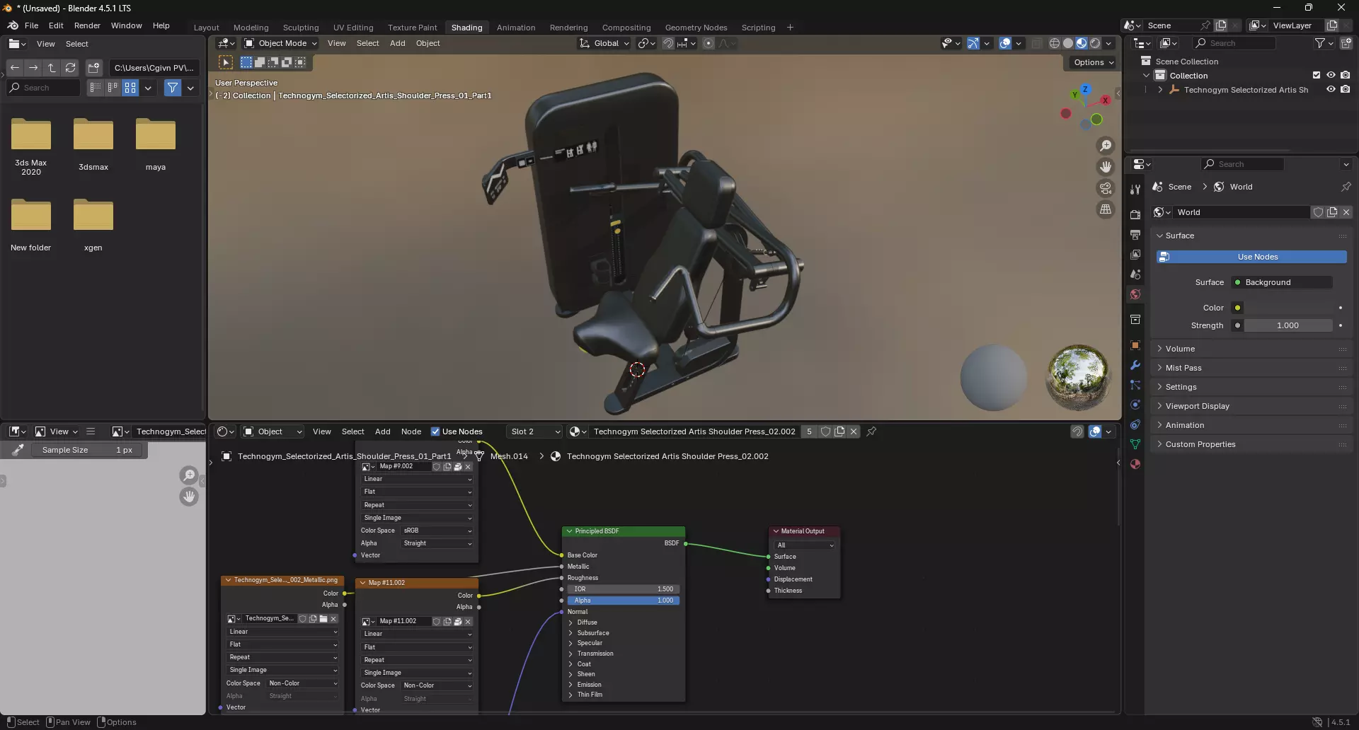 Technogym Selectorized Artis Shoulder Press 3D model_9