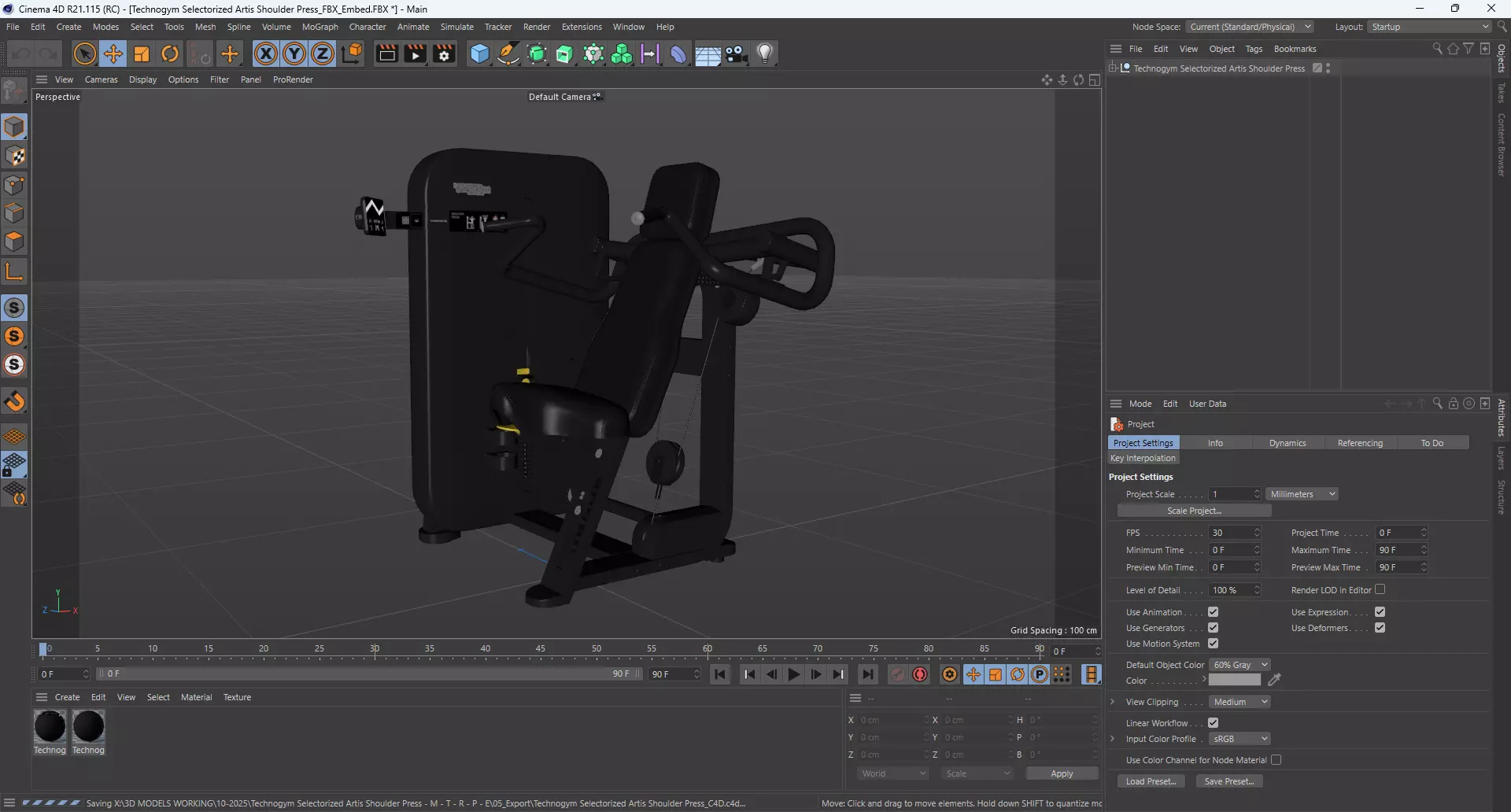 Technogym Selectorized Artis Shoulder Press 3D model_11