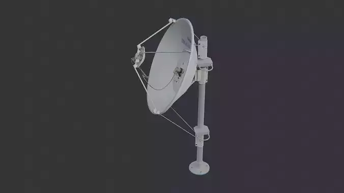 Utility satellite dish on industrial tower