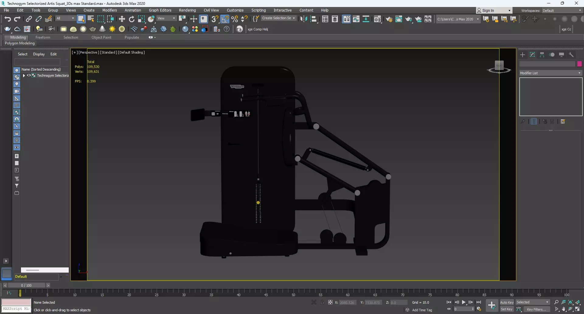 Technogym Selectorized Artis Squat 3D model_12