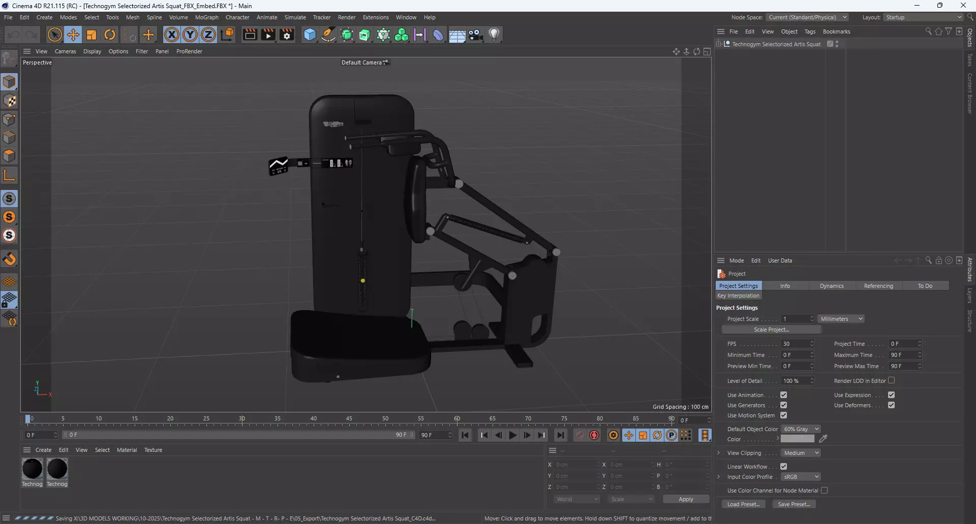 Technogym Selectorized Artis Squat 3D model_11