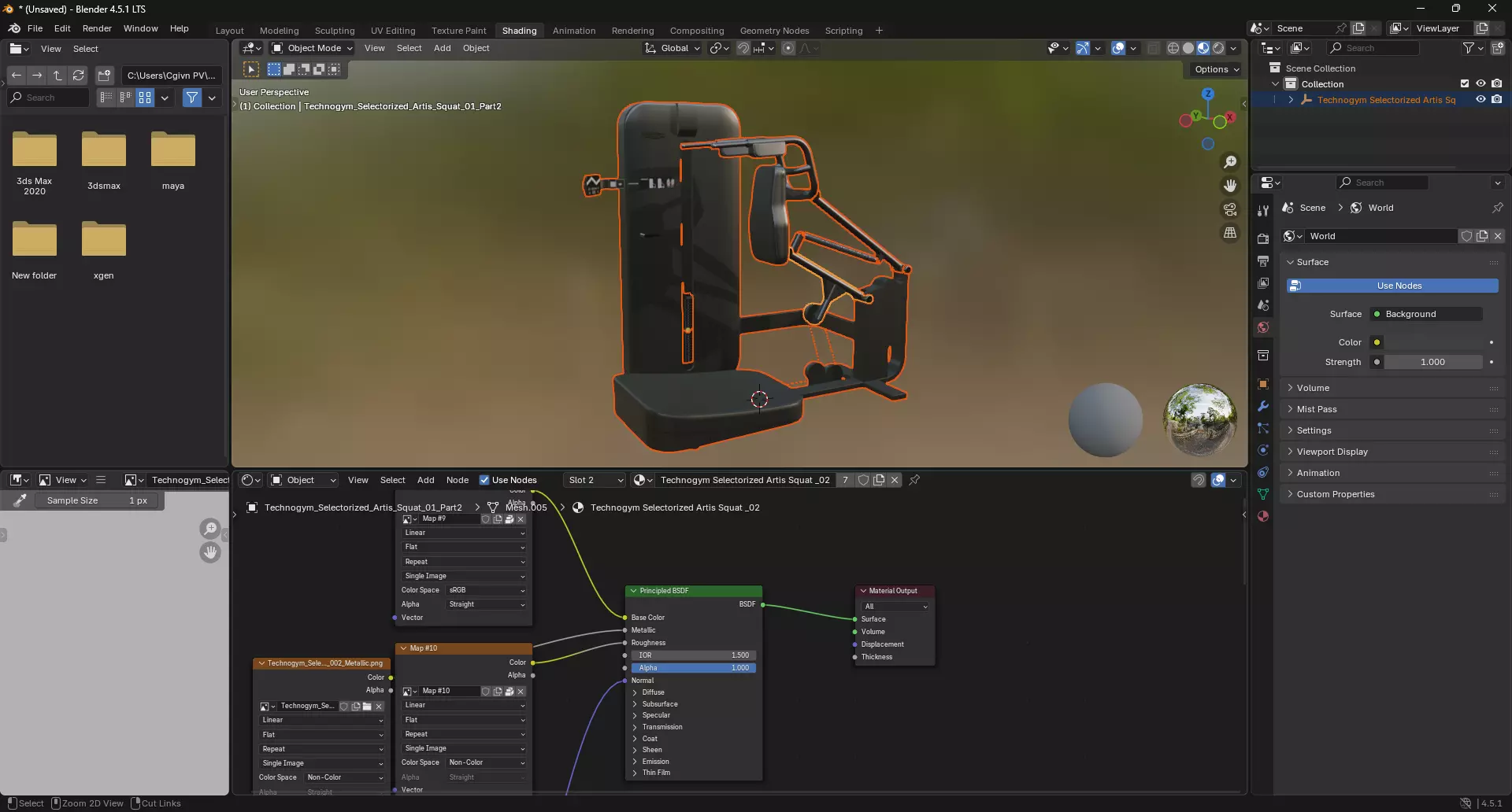 Technogym Selectorized Artis Squat 3D model_9
