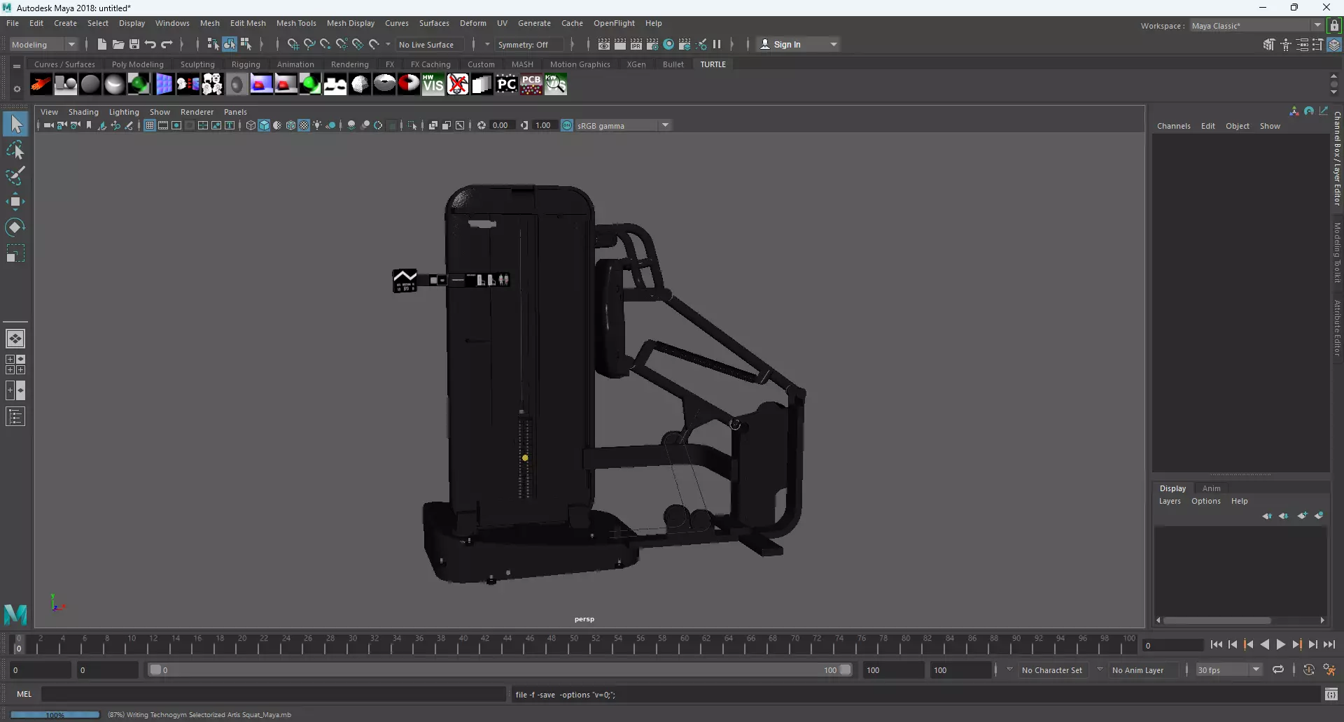Technogym Selectorized Artis Squat 3D model_10