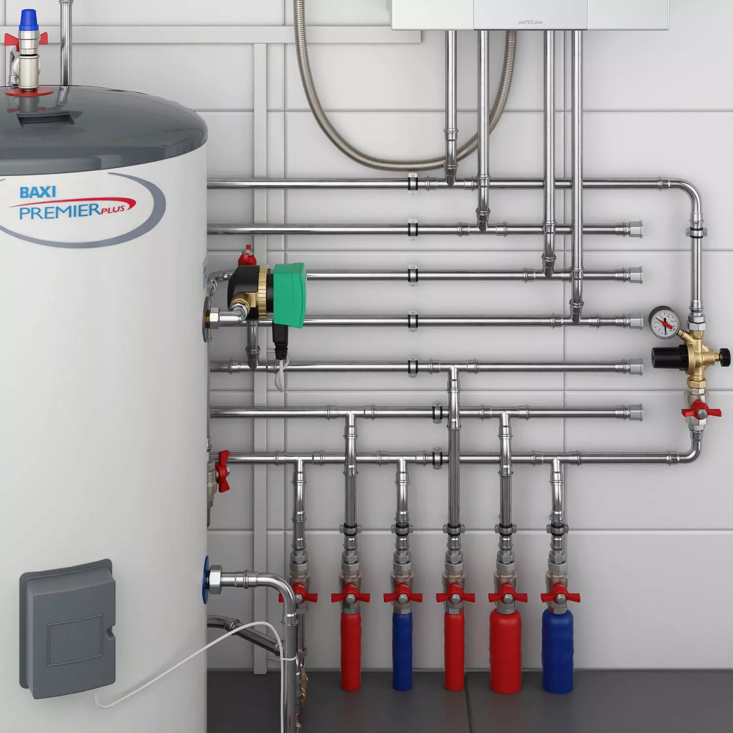 Boiler room full set 3D model_8