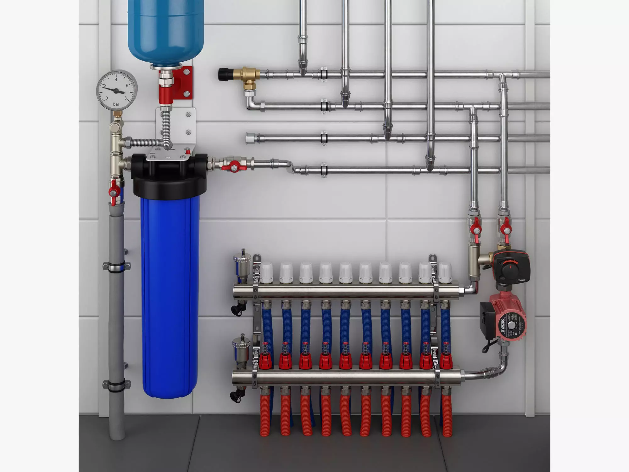 Boiler room full set 3D model_14