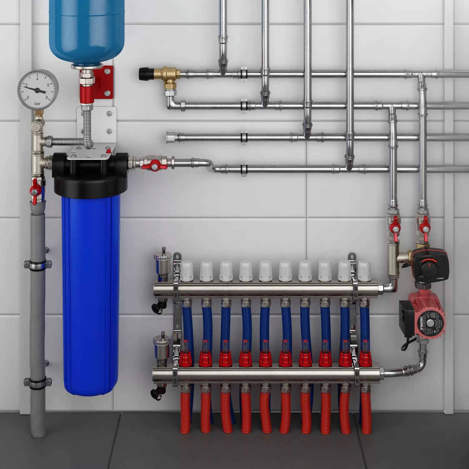 Boiler room full set 3D model_4