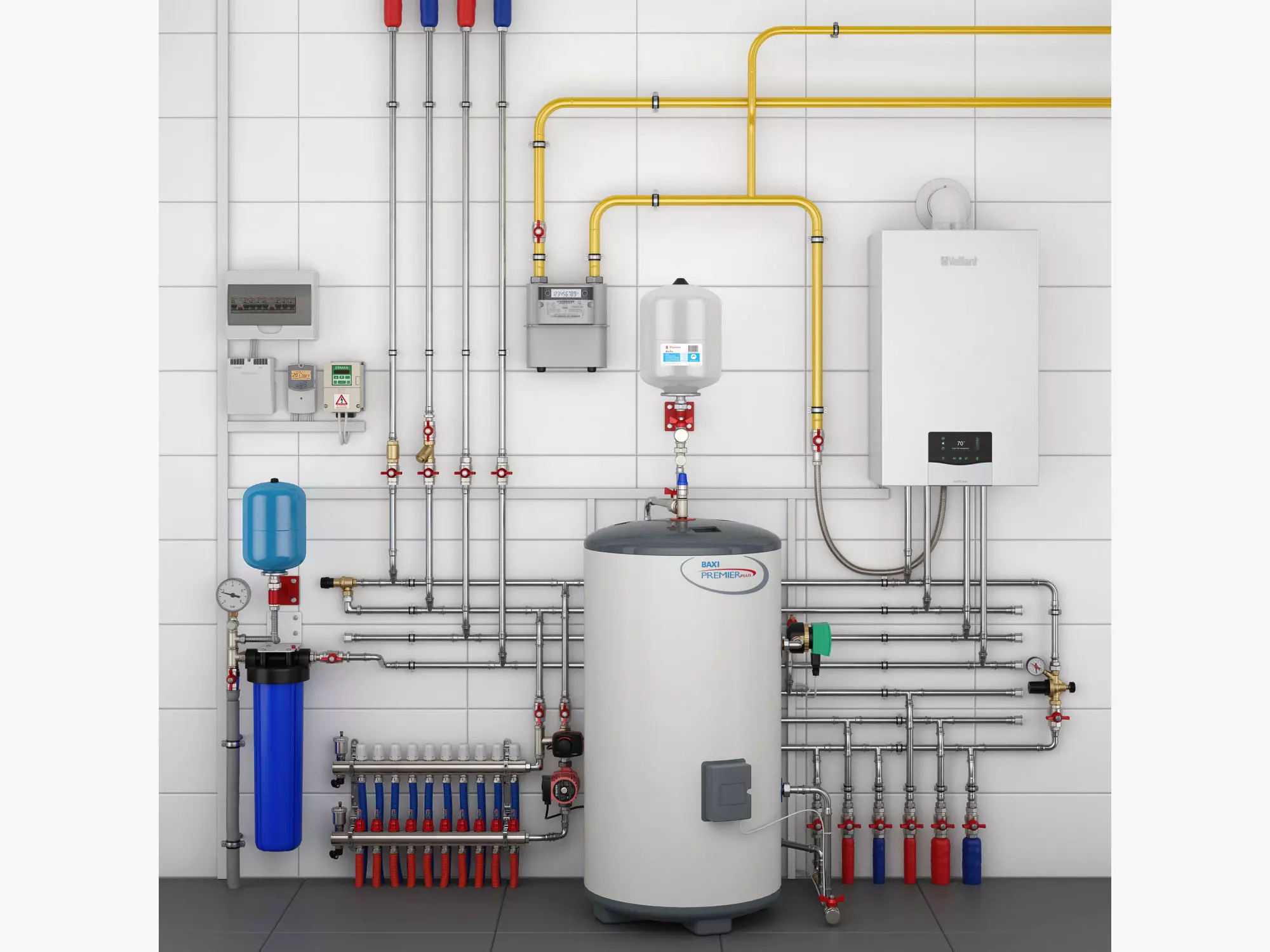 Boiler room full set 3D model_13