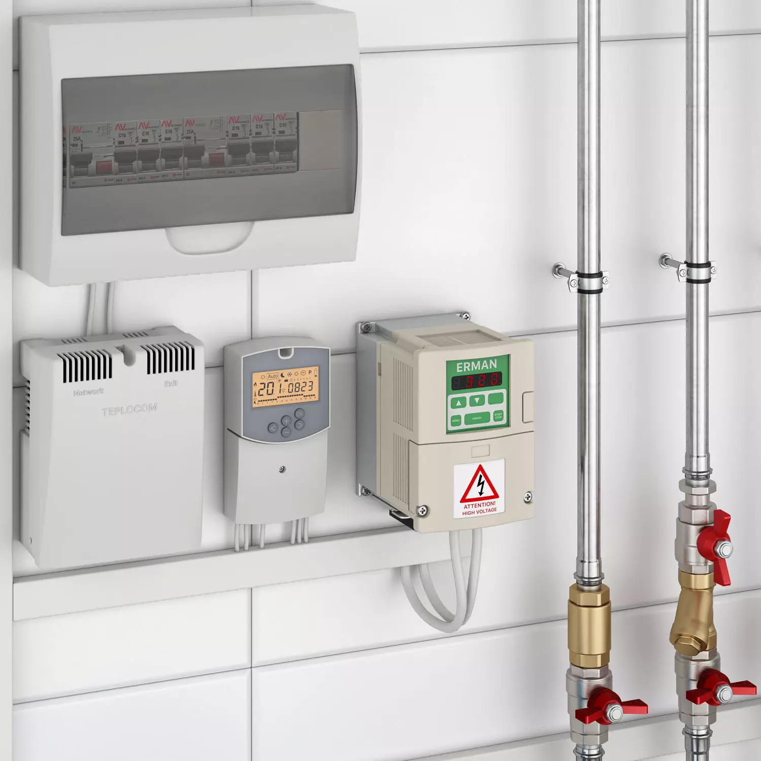 Boiler room full set 3D model_12