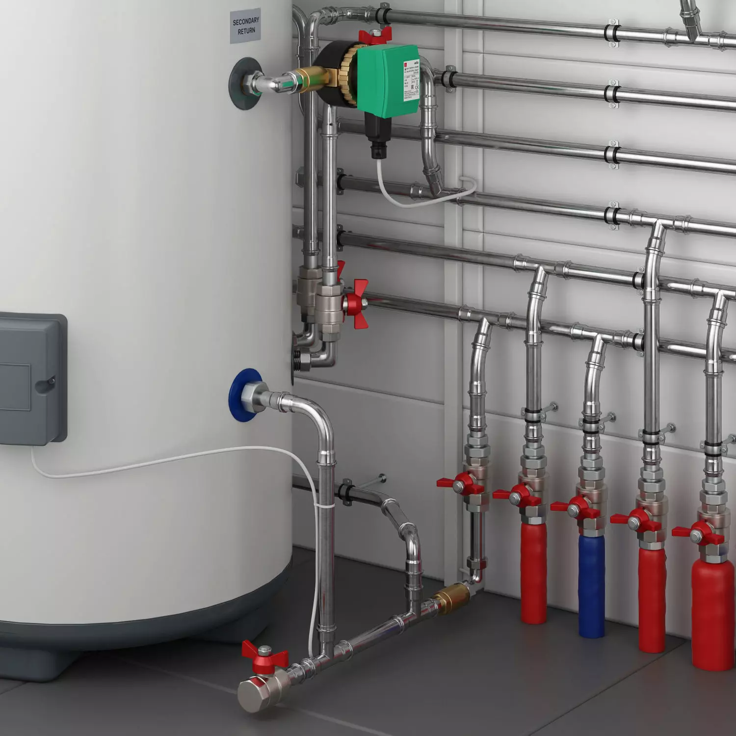 Boiler room full set 3D model_9