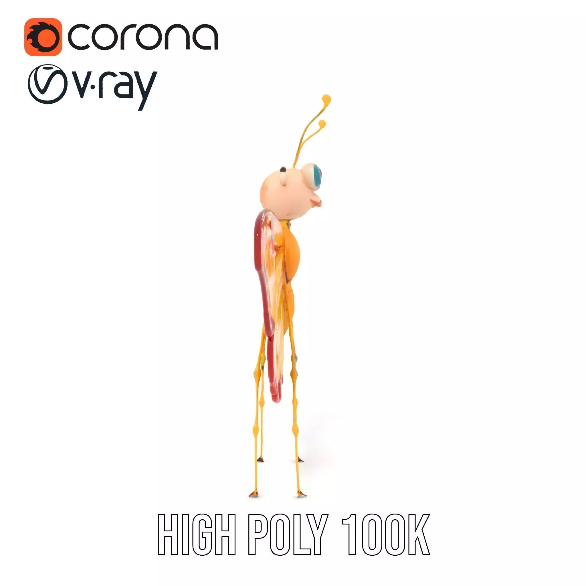 Whimsical Butterfly model pack Low-poly 3D model_20