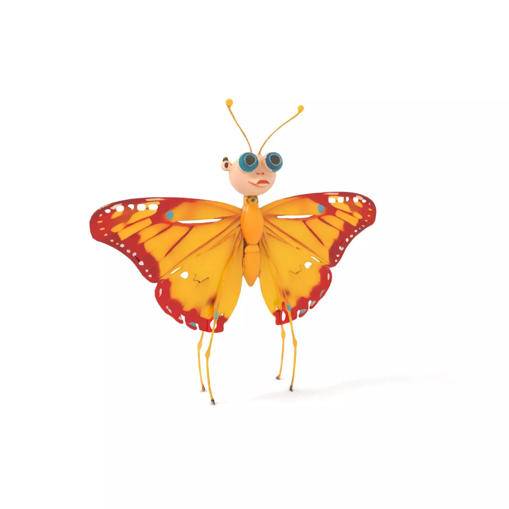 Whimsical Butterfly model pack Low-poly 3D model_6