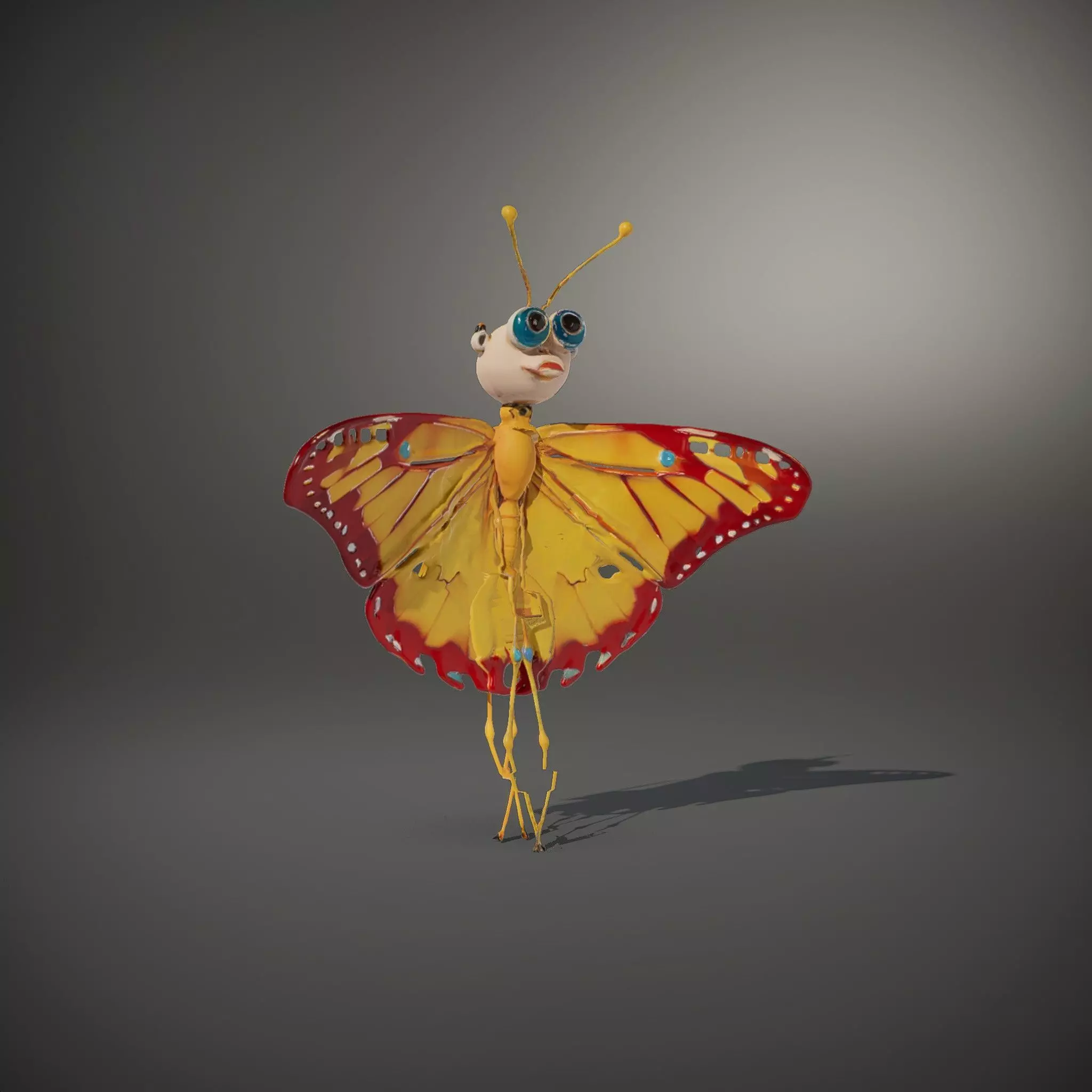 Whimsical Butterfly model pack Low-poly 3D model_34
