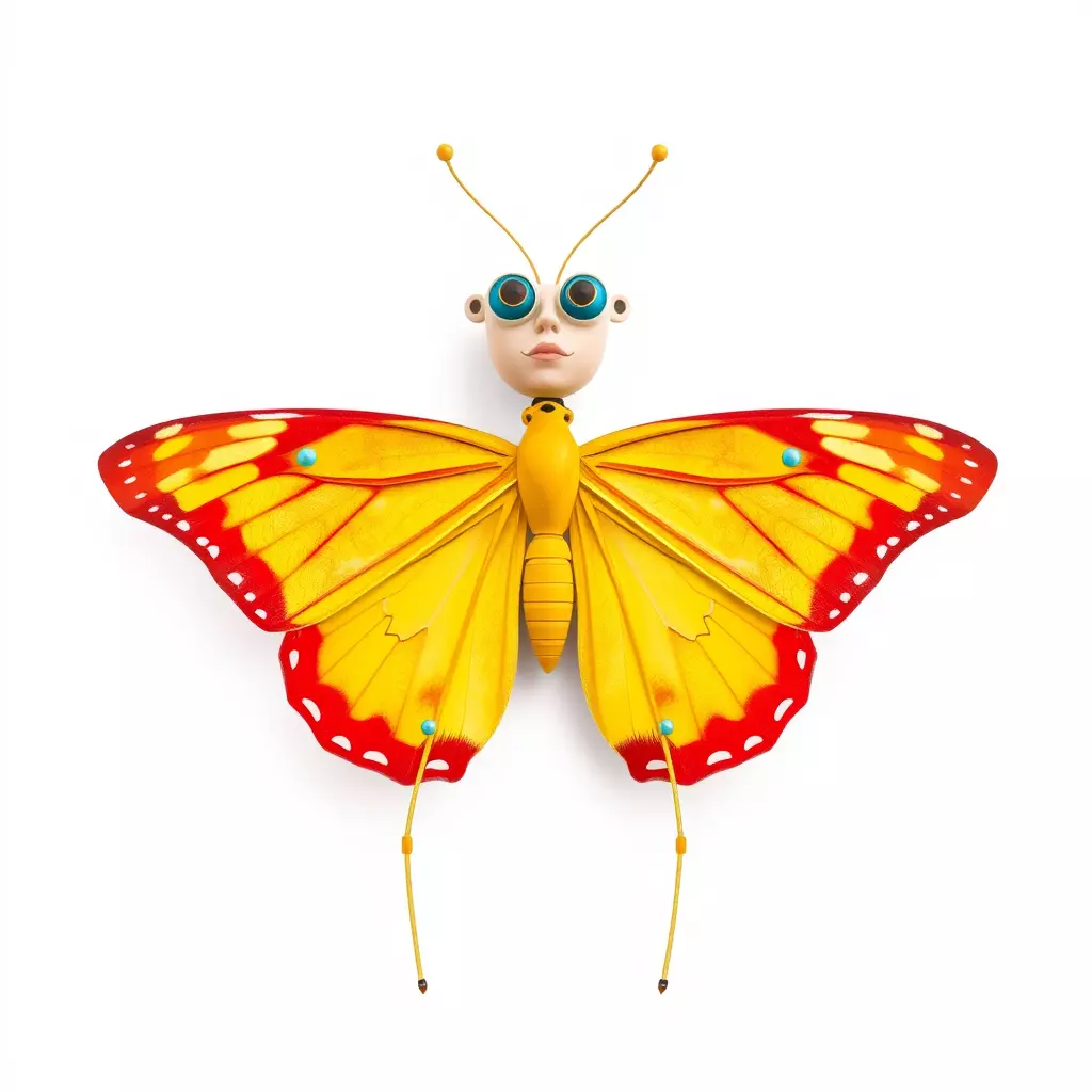 Whimsical Butterfly model pack Low-poly 3D model_2
